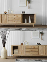 Stylish Wooden TV Stand with Storage - Modern Design for Living Room Furniture fls-5338