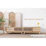 Modern Solid Wood TV Stand with Storage - Stylish and Functional Entertainment Center fls-5339