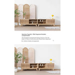 Modern Solid Wood TV Stand with Storage - Stylish and Functional Entertainment Center fls-5339