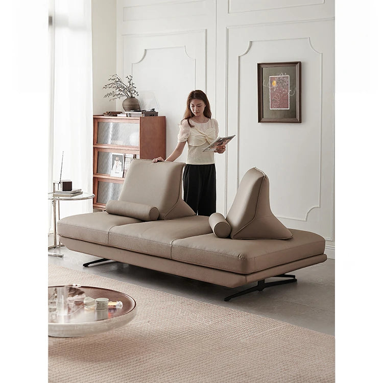 Stylish Pine Frame Sofa with Cotton-Ramie Upholstery, Comfortable Foam Cushions, and Sleek Metal Base - Modern Living Room Furniture flsd-5180