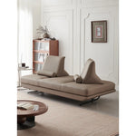 Stylish Pine Frame Sofa with Cotton-Ramie Upholstery, Comfortable Foam Cushions, and Sleek Metal Base - Modern Living Room Furniture flsd-5180