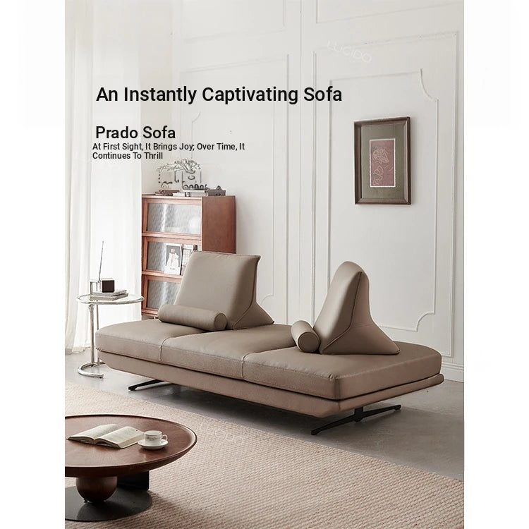 Stylish Pine Frame Sofa with Cotton-Ramie Upholstery, Comfortable Foam Cushions, and Sleek Metal Base - Modern Living Room Furniture flsd-5180