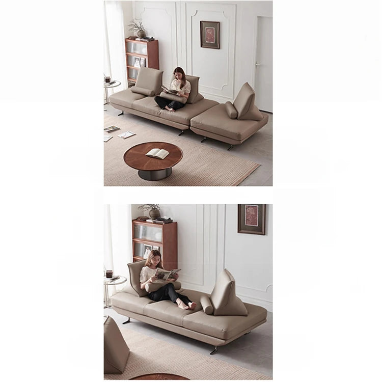 Stylish Pine Frame Sofa with Cotton-Ramie Upholstery, Comfortable Foam Cushions, and Sleek Metal Base - Modern Living Room Furniture flsd-5180