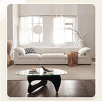 Luxurious Pine Sofa with Cotton-Ramie Upholstery and Plush Goose Down Feather Filling - Perfect for Modern Living Rooms! flsd-5181