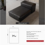 Luxurious Modular Sofa in Cowhide Leather – Versatile and Modern Design for Your Living Space flsd-5182