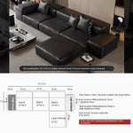 Luxurious Modular Sofa in Cowhide Leather – Versatile and Modern Design for Your Living Space flsd-5182