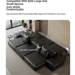 Luxurious Modular Sofa in Cowhide Leather – Versatile and Modern Design for Your Living Space flsd-5182