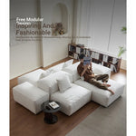 Luxurious Modular Sofa in Cowhide Leather – Versatile and Modern Design for Your Living Space flsd-5182