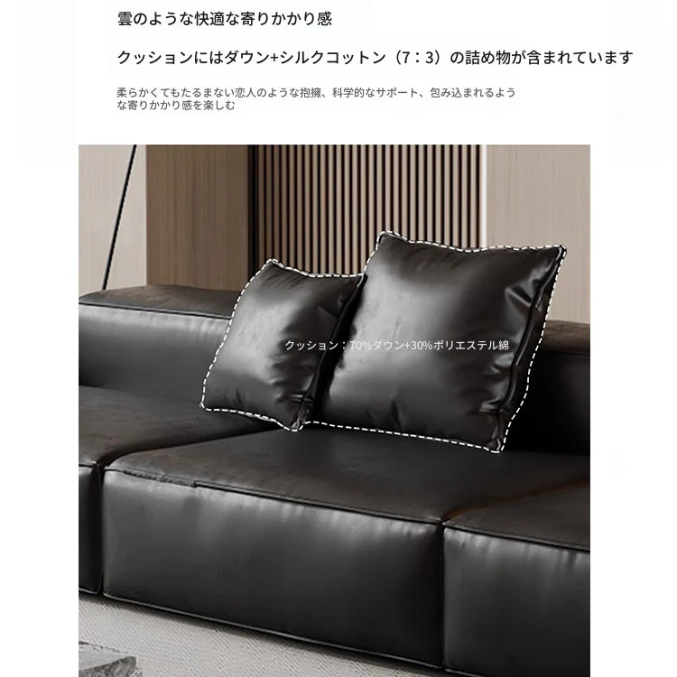 Luxurious Modular Sofa in Cowhide Leather – Versatile and Modern Design for Your Living Space flsd-5182