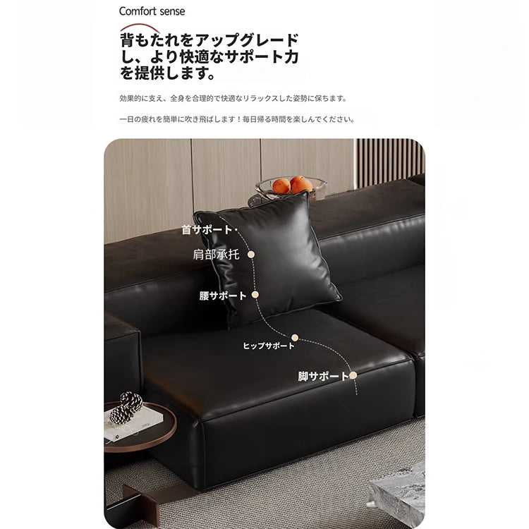 Luxurious Modular Sofa in Cowhide Leather – Versatile and Modern Design for Your Living Space flsd-5182