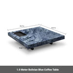 Stylish Marble and Stainless Steel Tea Table - Modern Living Room Centerpiece flsd-5183