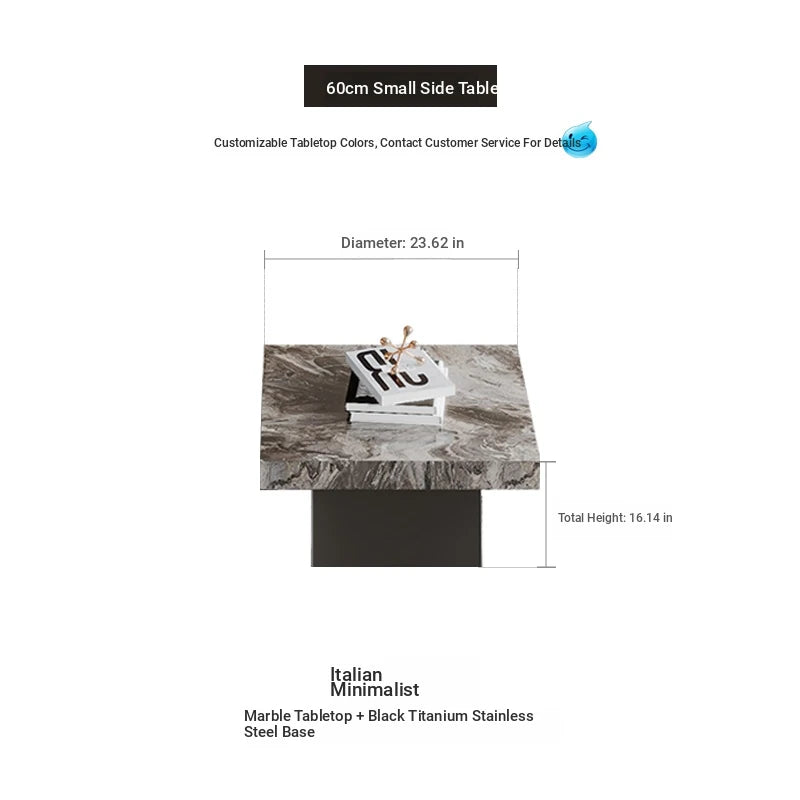 Stylish Marble and Stainless Steel Tea Table - Modern Living Room Centerpiece flsd-5183