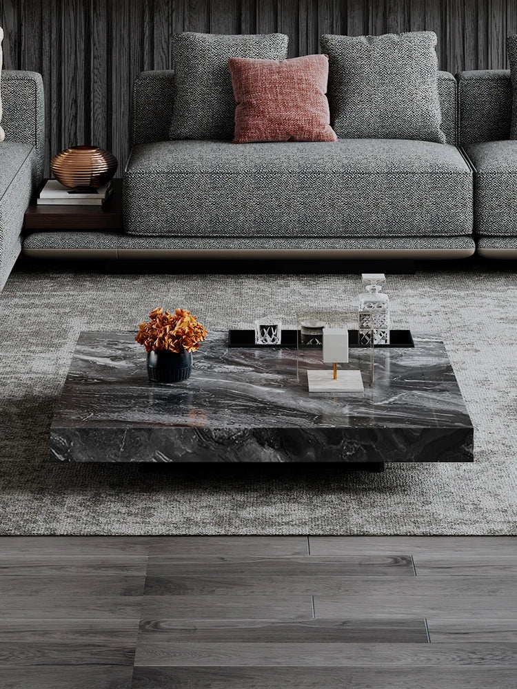 Stylish Marble and Stainless Steel Tea Table - Modern Living Room Centerpiece flsd-5183