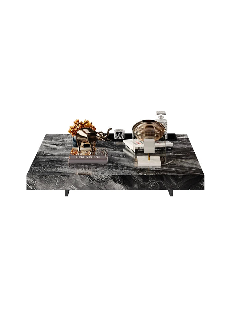 Stylish Marble and Stainless Steel Tea Table - Modern Living Room Centerpiece flsd-5183