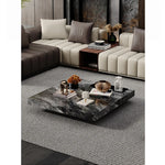 Stylish Marble and Stainless Steel Tea Table - Modern Living Room Centerpiece flsd-5183