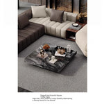 Stylish Marble and Stainless Steel Tea Table - Modern Living Room Centerpiece flsd-5183