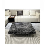 Stylish Marble and Stainless Steel Tea Table - Modern Living Room Centerpiece flsd-5183