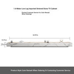 Stylish Modern TV Cabinet with Ceramic Sintered Stone Top, Pine Accents, and Durable Metal Frame - Perfect Home Entertainment Center flsd-5184