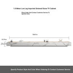 Stylish Modern TV Cabinet with Ceramic Sintered Stone Top, Pine Accents, and Durable Metal Frame - Perfect Home Entertainment Center flsd-5184