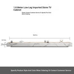 Stylish Modern TV Cabinet with Ceramic Sintered Stone Top, Pine Accents, and Durable Metal Frame - Perfect Home Entertainment Center flsd-5184