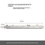 Stylish Modern TV Cabinet with Ceramic Sintered Stone Top, Pine Accents, and Durable Metal Frame - Perfect Home Entertainment Center flsd-5184