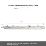 Stylish Modern TV Cabinet with Ceramic Sintered Stone Top, Pine Accents, and Durable Metal Frame - Perfect Home Entertainment Center flsd-5184