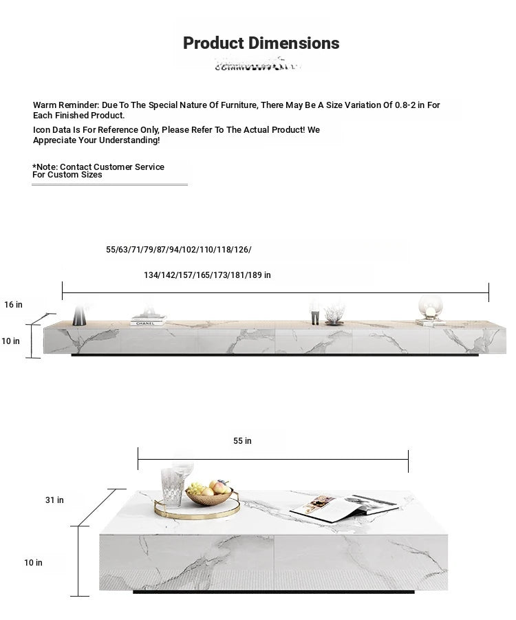 Stylish Modern TV Cabinet with Ceramic Sintered Stone Top, Pine Accents, and Durable Metal Frame - Perfect Home Entertainment Center flsd-5184