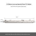 Stylish Modern TV Cabinet with Ceramic Sintered Stone Top, Pine Accents, and Durable Metal Frame - Perfect Home Entertainment Center flsd-5184