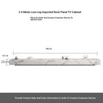 Stylish Modern TV Cabinet with Ceramic Sintered Stone Top, Pine Accents, and Durable Metal Frame - Perfect Home Entertainment Center flsd-5184