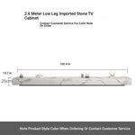 Stylish Modern TV Cabinet with Ceramic Sintered Stone Top, Pine Accents, and Durable Metal Frame - Perfect Home Entertainment Center flsd-5184