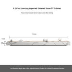 Stylish Modern TV Cabinet with Ceramic Sintered Stone Top, Pine Accents, and Durable Metal Frame - Perfect Home Entertainment Center flsd-5184