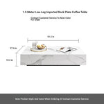 Modern Ceramic Sintered Stone Coffee Table with Pine and Metal Accents – Stylish Living Room Furniture flsd-5185