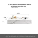 Modern Ceramic Sintered Stone Coffee Table with Pine and Metal Accents – Stylish Living Room Furniture flsd-5185