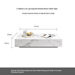 Modern Ceramic Sintered Stone Coffee Table with Pine and Metal Accents – Stylish Living Room Furniture flsd-5185