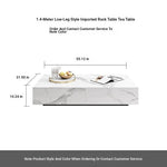 Modern Ceramic Sintered Stone Coffee Table with Pine and Metal Accents – Stylish Living Room Furniture flsd-5185