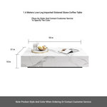Modern Ceramic Sintered Stone Coffee Table with Pine and Metal Accents – Stylish Living Room Furniture flsd-5185