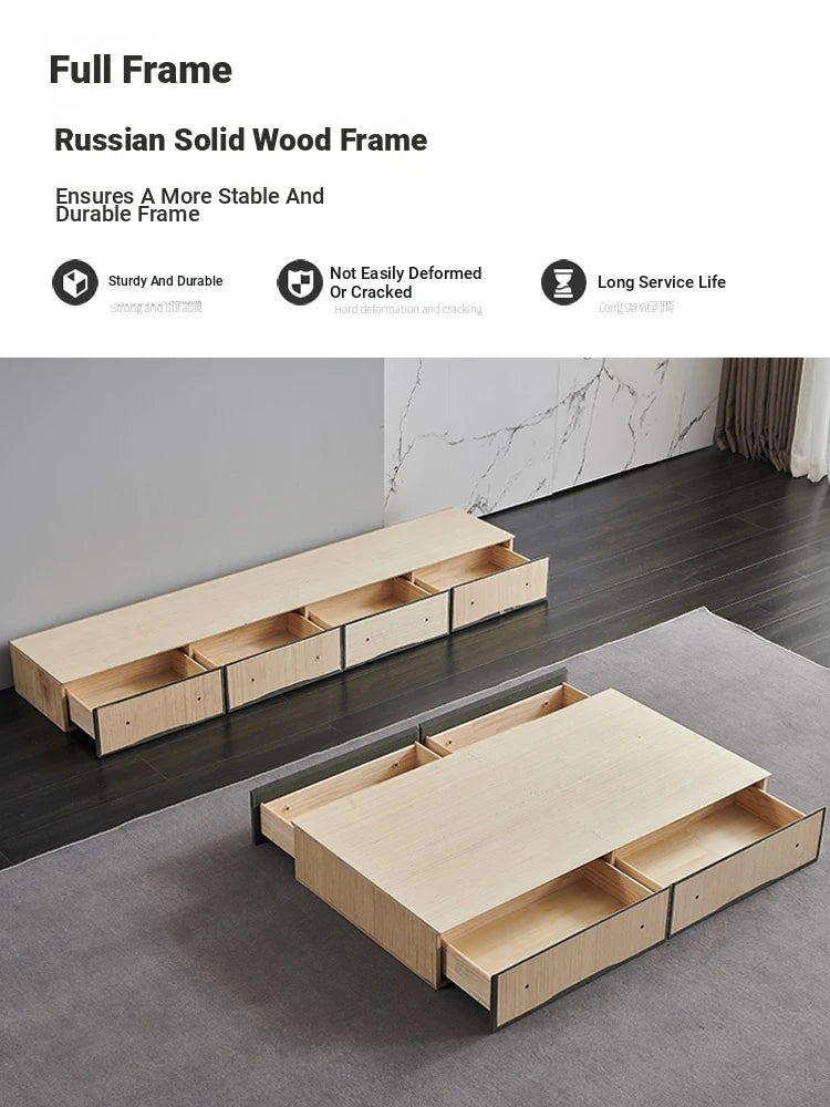 Modern Ceramic Sintered Stone Coffee Table with Pine and Metal Accents – Stylish Living Room Furniture flsd-5185