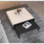 Stylish Synthetic Leather and Carbon Steel Tea Table - Modern Home Decor Piece flsd-5187