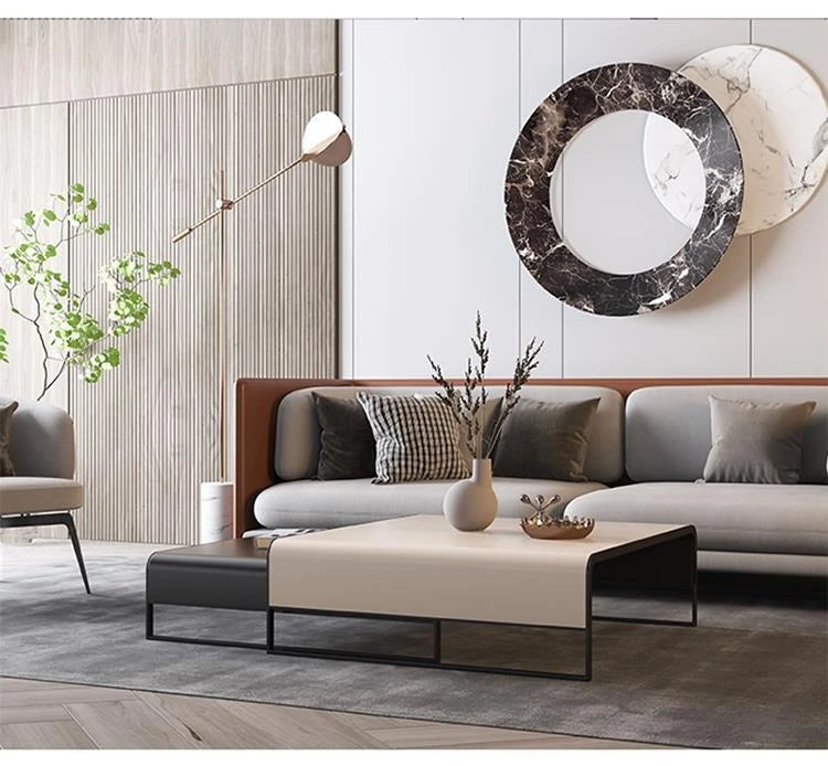 Stylish Synthetic Leather and Carbon Steel Tea Table - Modern Home Decor Piece flsd-5187
