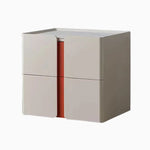 Modern Bedside Cupboard with Sleek Design – Density Board, Pine, Ceramic Sintered Stone & Metal Finish flsd-5189