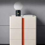 Modern Bedside Cupboard with Sleek Design – Density Board, Pine, Ceramic Sintered Stone & Metal Finish flsd-5189