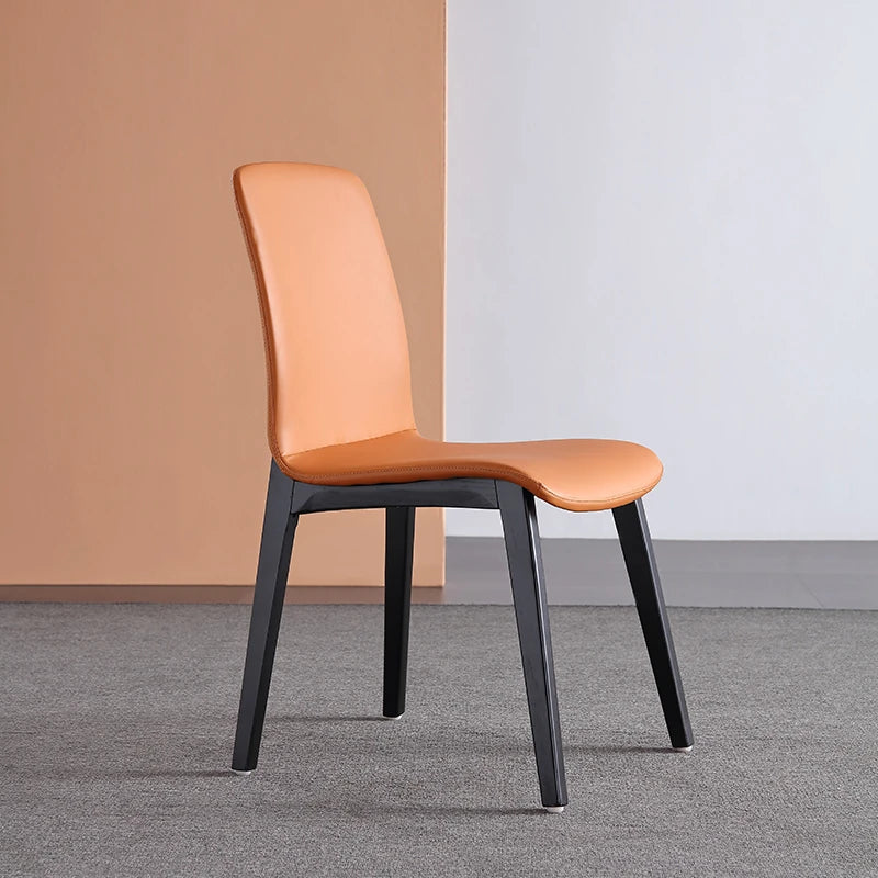 Stylish Ash Wood Dining Chair with Synthetic Leather Seat – Modern Comfort and Elegance for Your Space flsd-5191