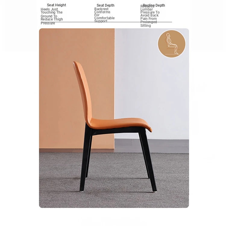 Stylish Ash Wood Dining Chair with Synthetic Leather Seat – Modern Comfort and Elegance for Your Space flsd-5191