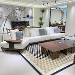 Solid Wood Sectional Sofa, Modern Chinese Style, Italian Minimalist Luxury fly-0422-78