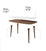 Sleek Matte White Sintered Stone & Ash Wood Dining Table – Modern Elegance for Your Home fmbs-002