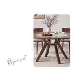 Elegant Glossy White Sintered Stone Table with Premium Ash Wood Base fmbs-005