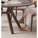 Elegant Glossy White Sintered Stone Table with Premium Ash Wood Base fmbs-005