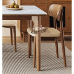 Stylish Brown Table with Natural Sintered Stone and Ash Wood Frame fmbs-006