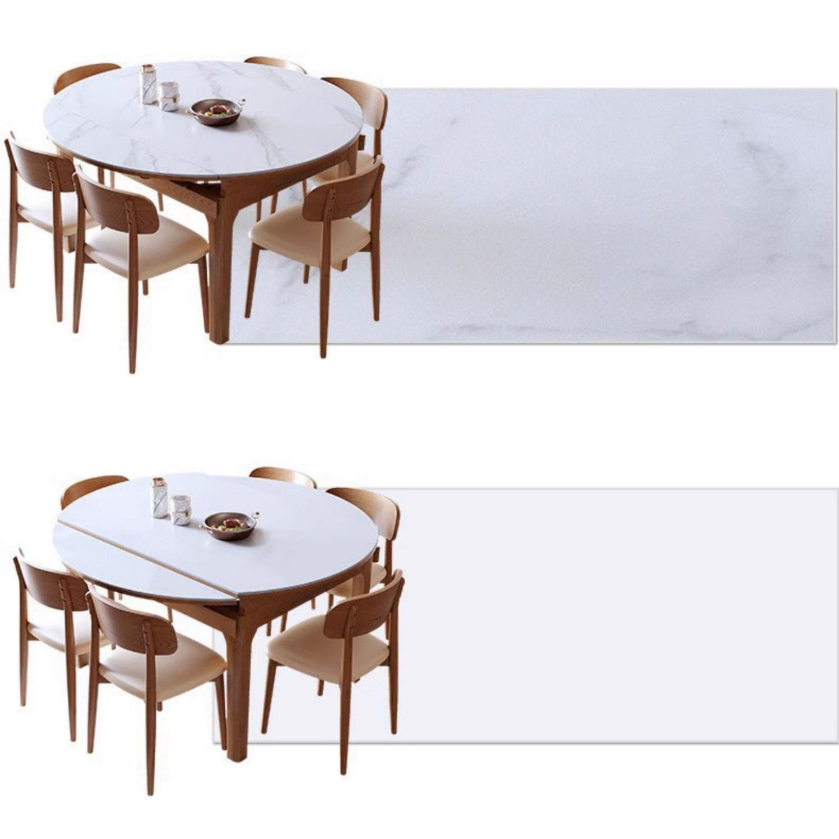Sleek Brown Frame Table with Natural Sintered Stone & Ash Wood Finish fmbs-007