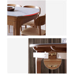 Sleek Brown Frame Table with Natural Sintered Stone & Ash Wood Finish fmbs-007